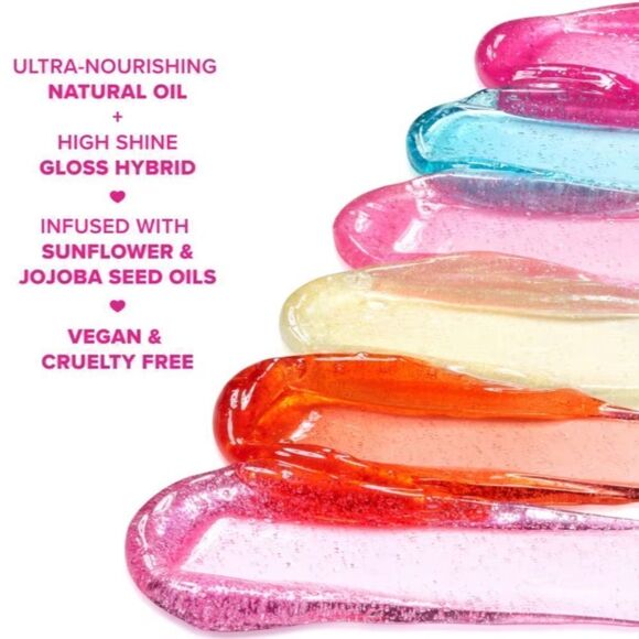 ๐ท Too Faced Sour Watermelon Kissing JellyโLip Oil Gloss New FullSz - Picture 7 of 10